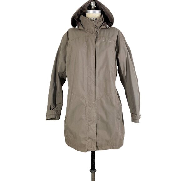 Eddie Bauer Raincoat Travex Weatheredge Beige Rain Jacket - Picture 1 of 10